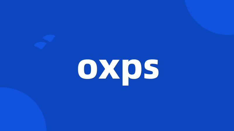 oxps