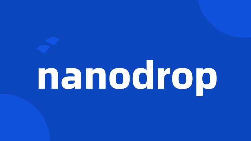 nanodrop