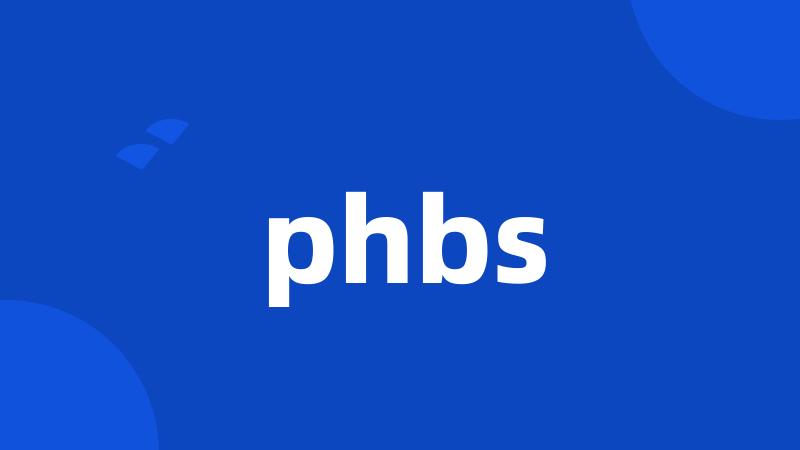 phbs