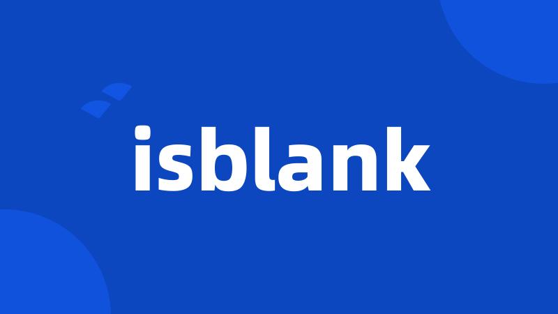 isblank