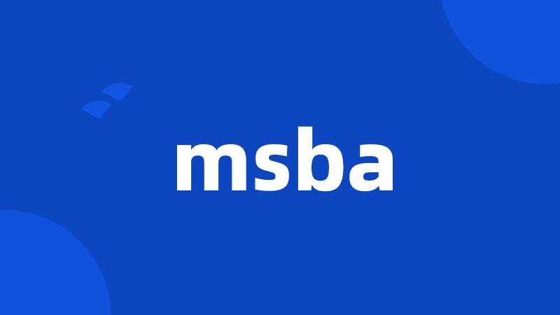 msba