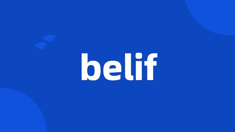 belif