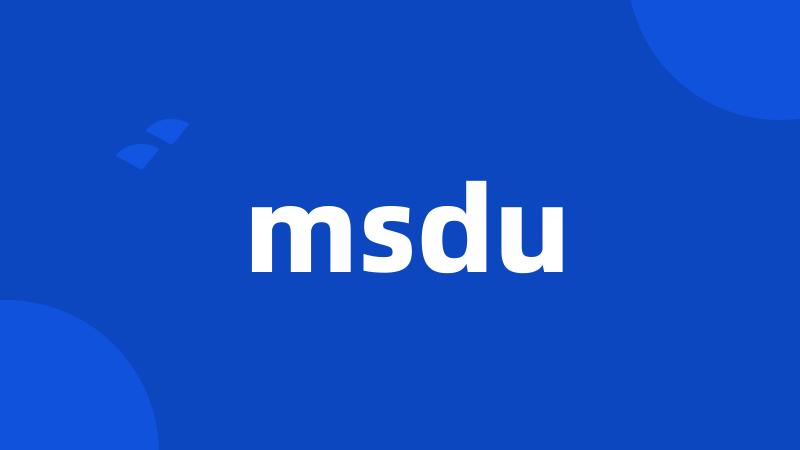 msdu