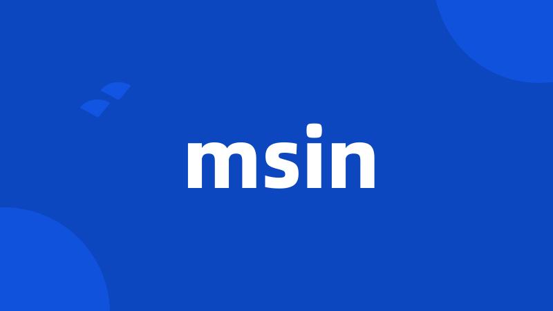 msin