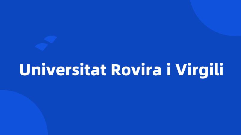 Universitat Rovira i Virgili