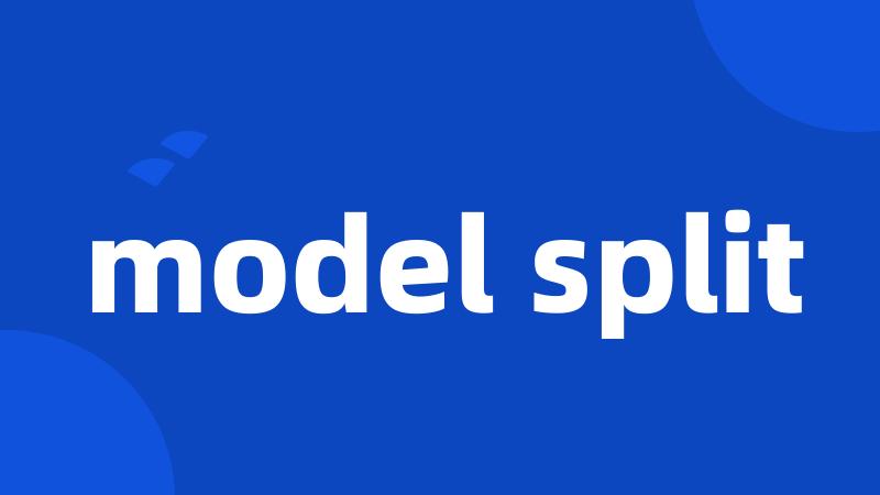 model split