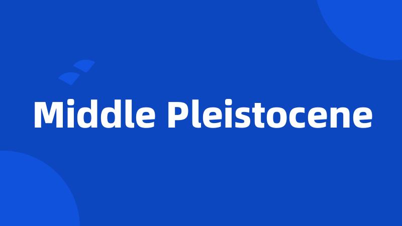 Middle Pleistocene