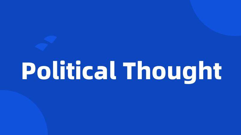 Political Thought