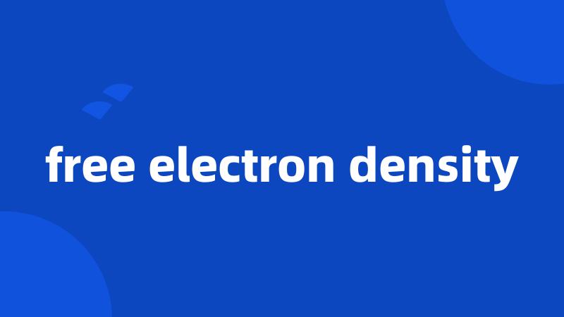 free electron density