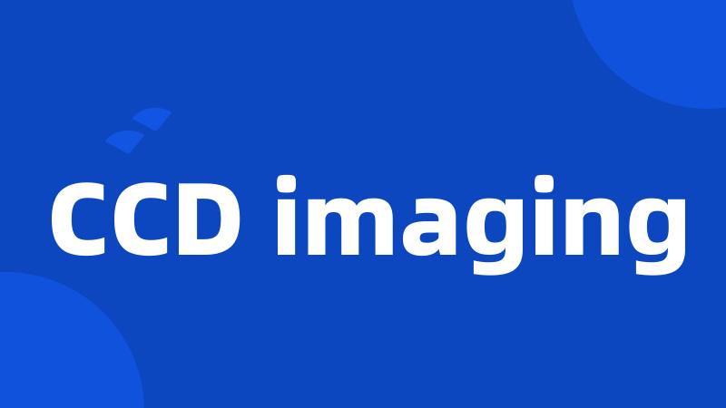 CCD imaging