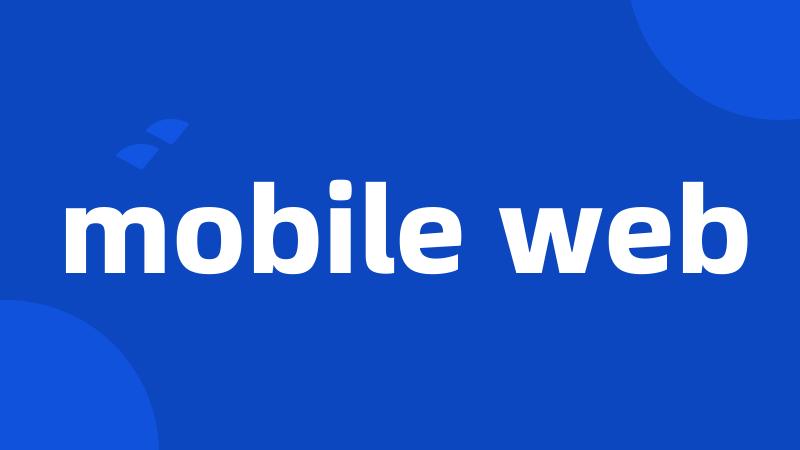 mobile web