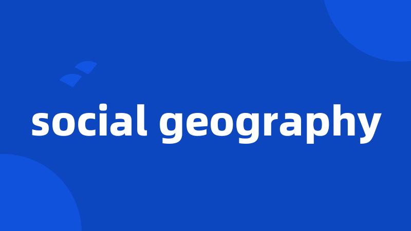 social geography