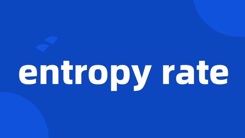 entropy rate