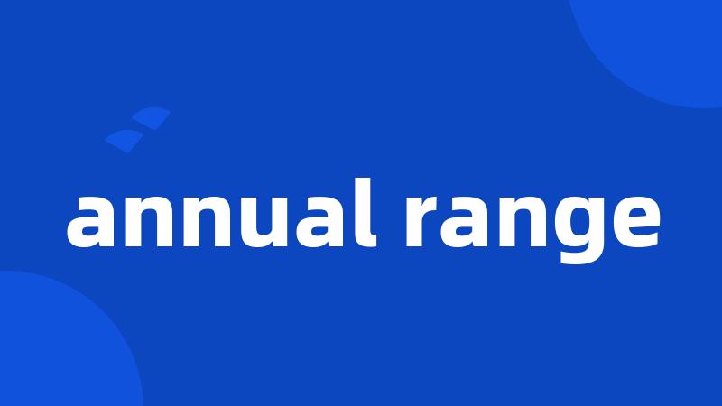 annual range