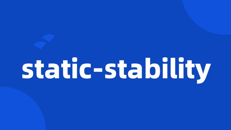 static-stability