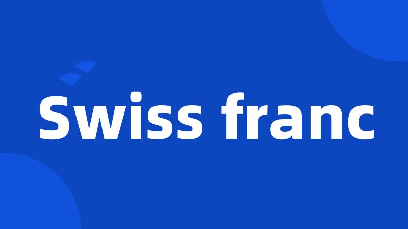 Swiss franc