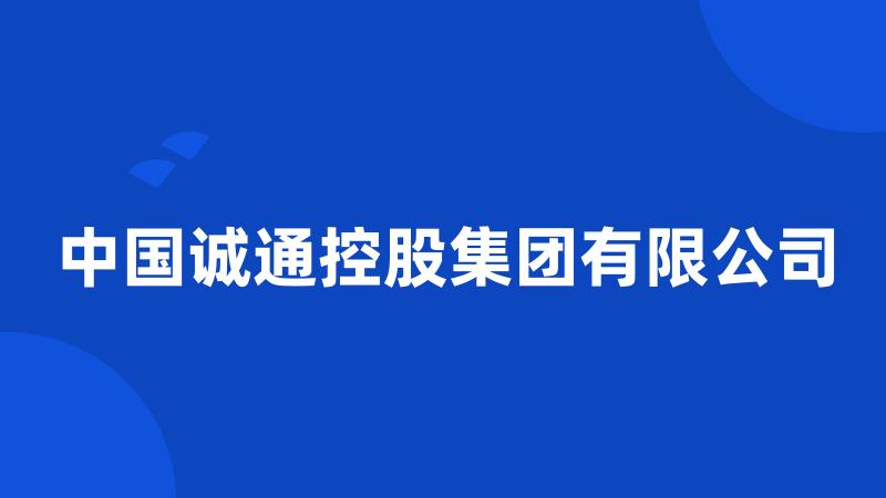 中国诚通控股集团有限公司