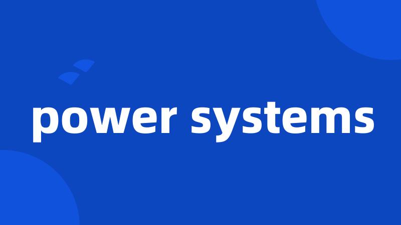 power systems