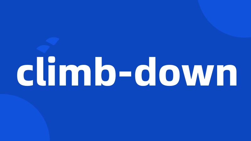 climb-down