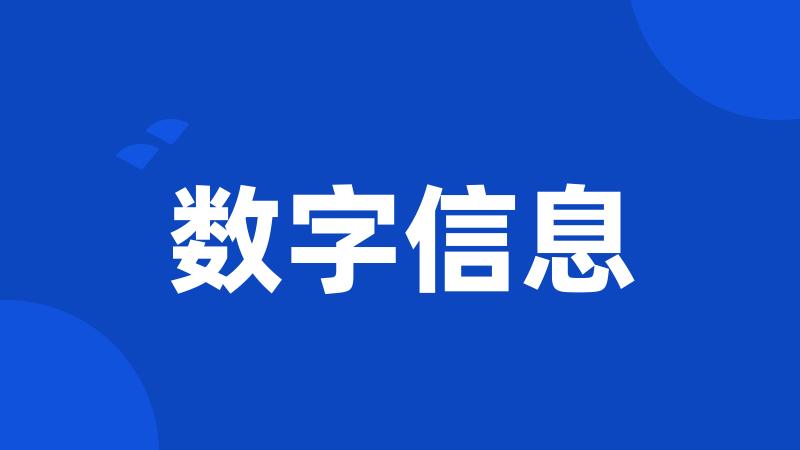 数字信息