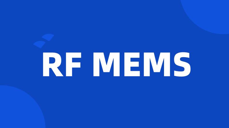 RF MEMS