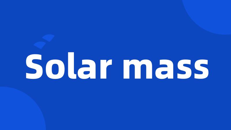 Solar mass