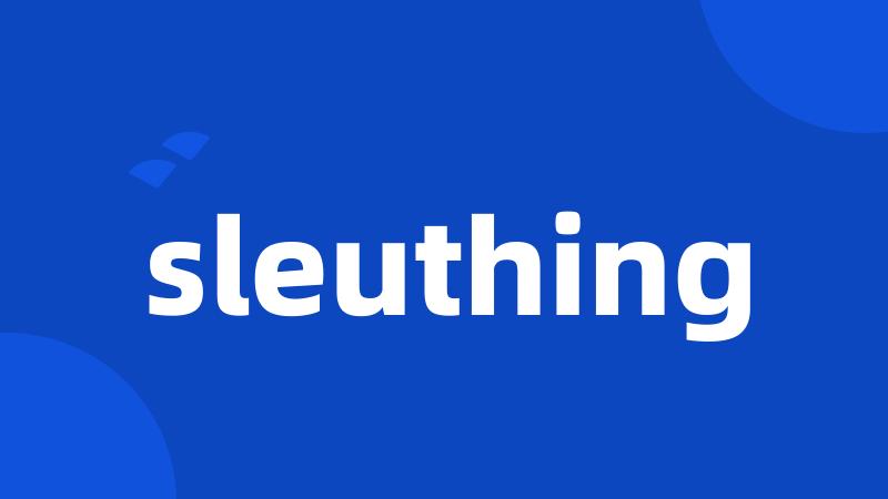 sleuthing