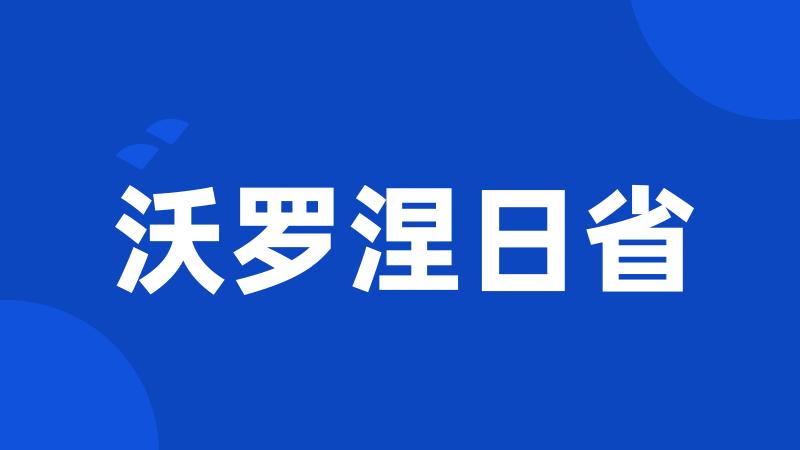 沃罗涅日省