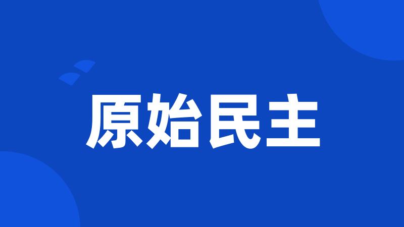 原始民主