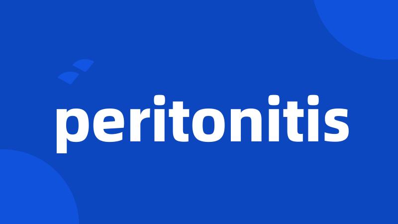 peritonitis