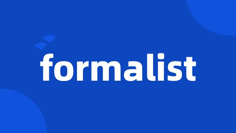 formalist