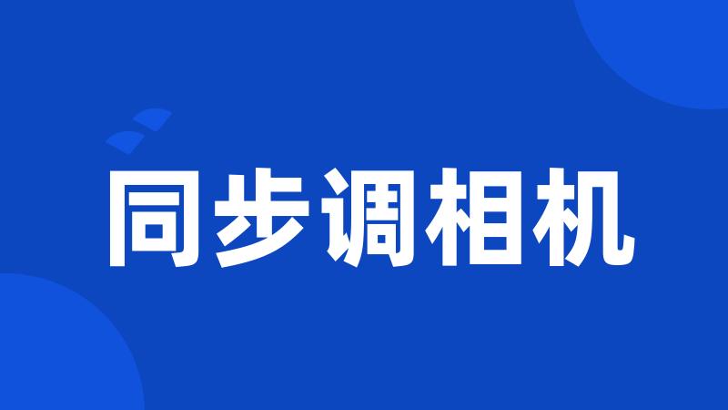 同步调相机