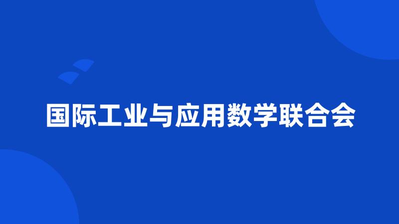 国际工业与应用数学联合会