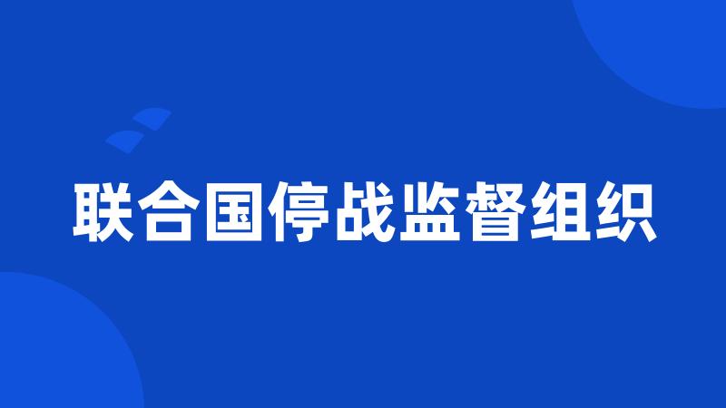 联合国停战监督组织