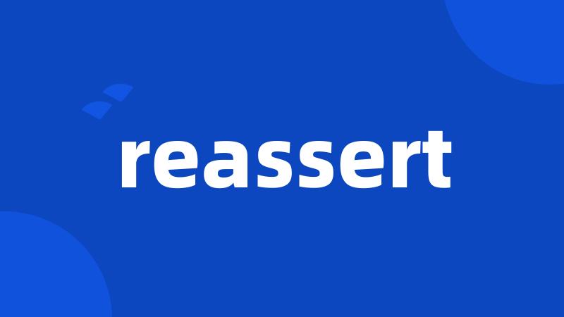 reassert