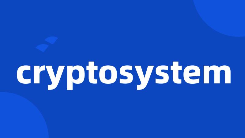 cryptosystem