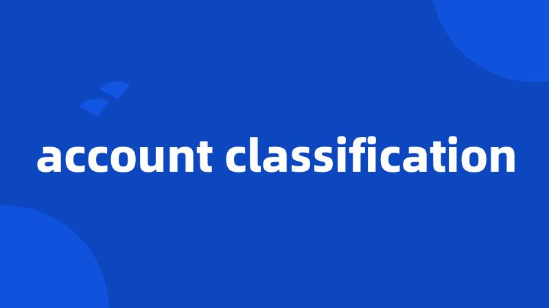 account classification