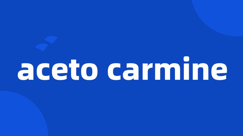 aceto carmine