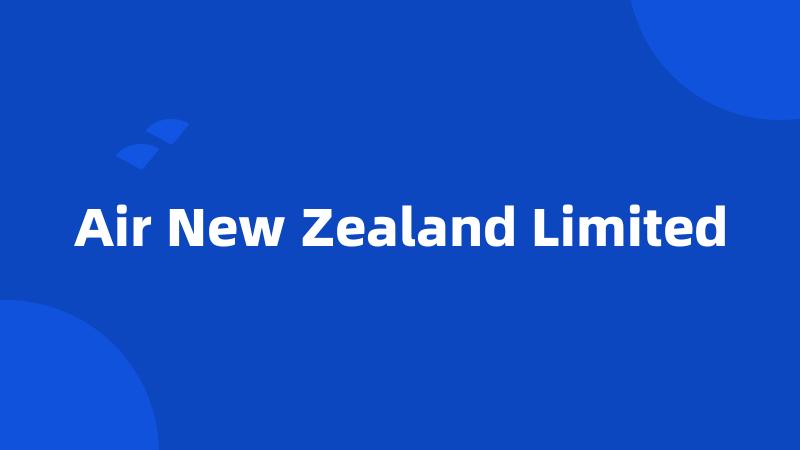 Air New Zealand Limited