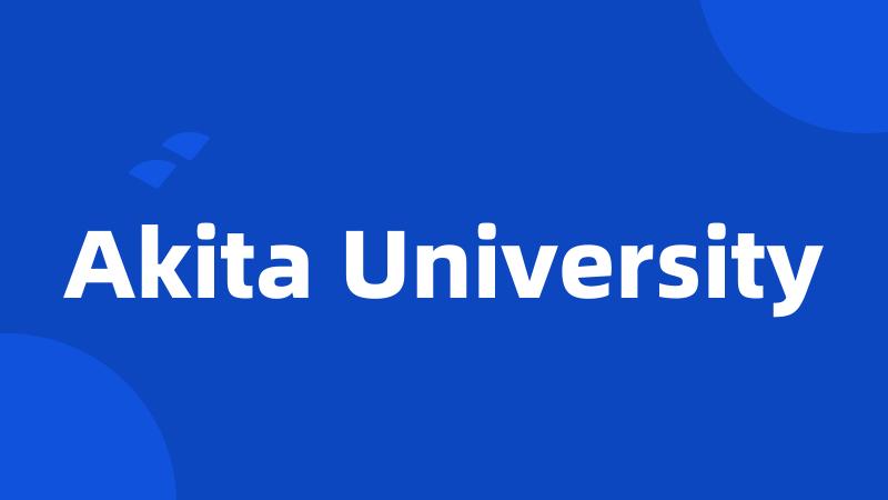 Akita University