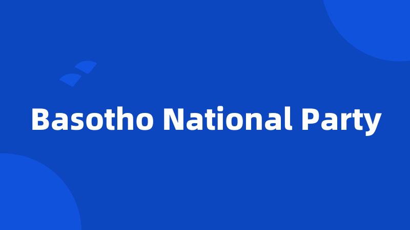 Basotho National Party