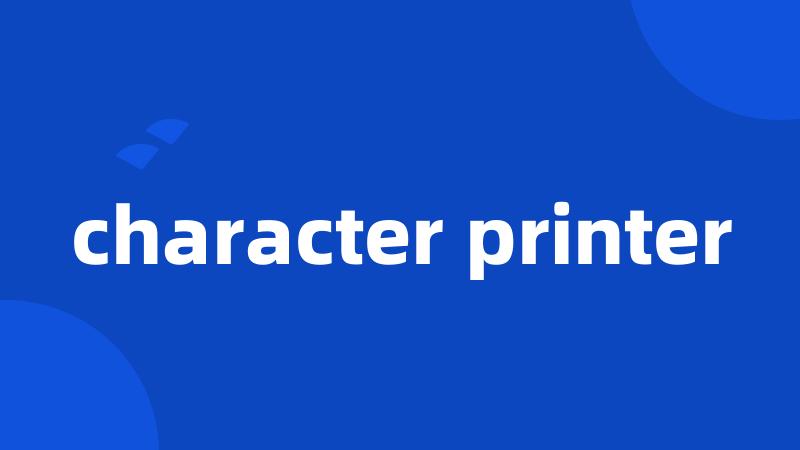 character printer