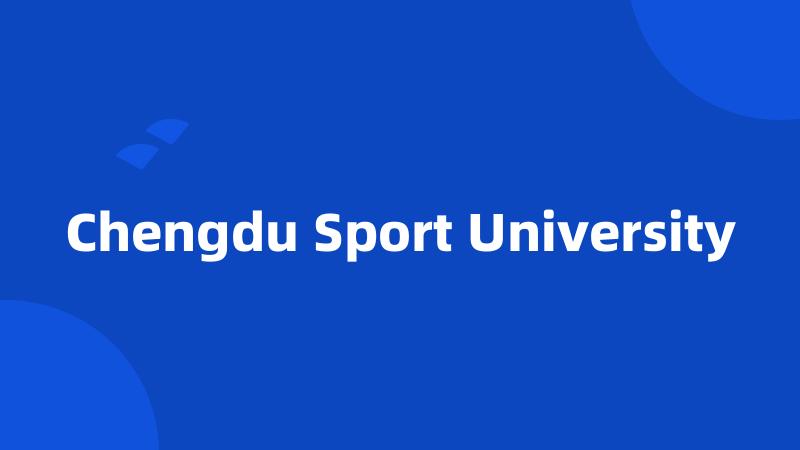 Chengdu Sport University