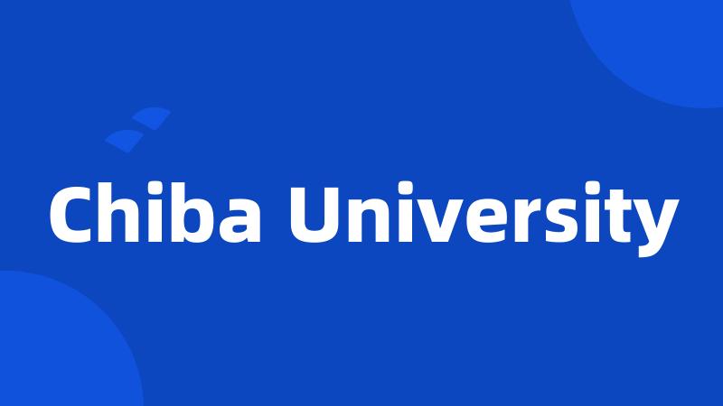 Chiba University