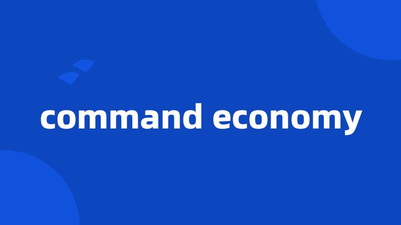 command economy