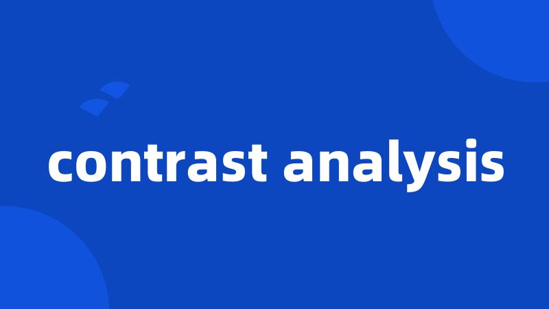 contrast analysis