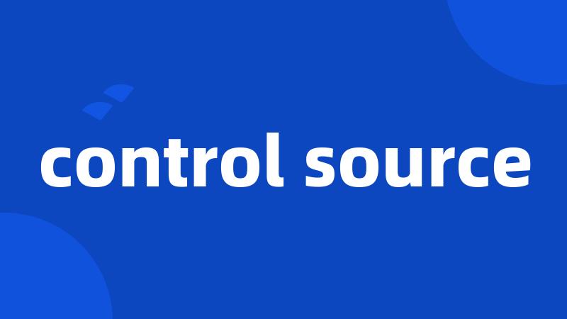 control source