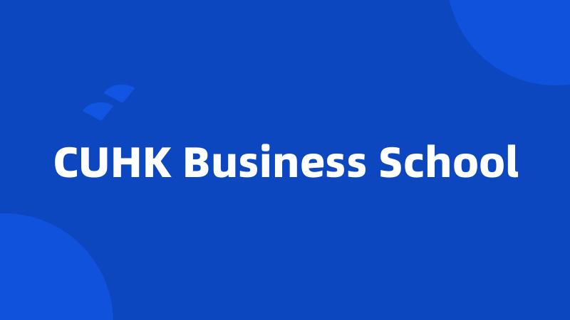 CUHK Business School