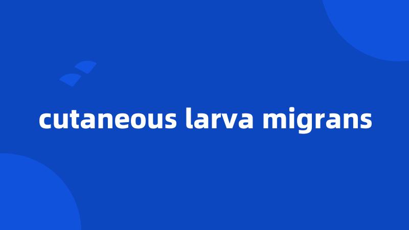 cutaneous larva migrans