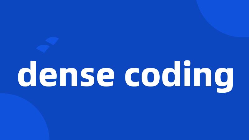 dense coding